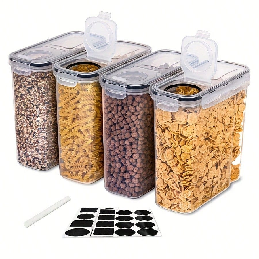 Food Storage Meals - Juego de 4 recipientes herméticos para