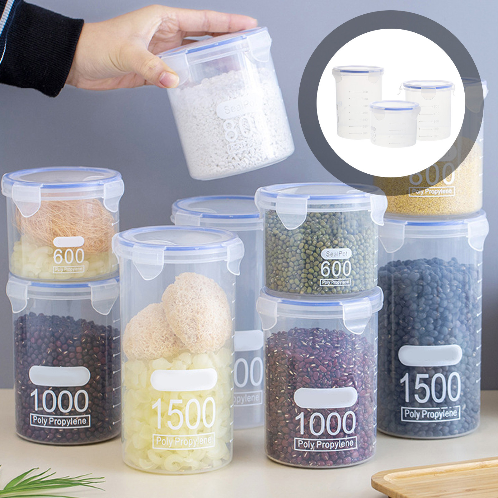 6 recipientes herméticos para  - Food Storage Containers reseña y precio