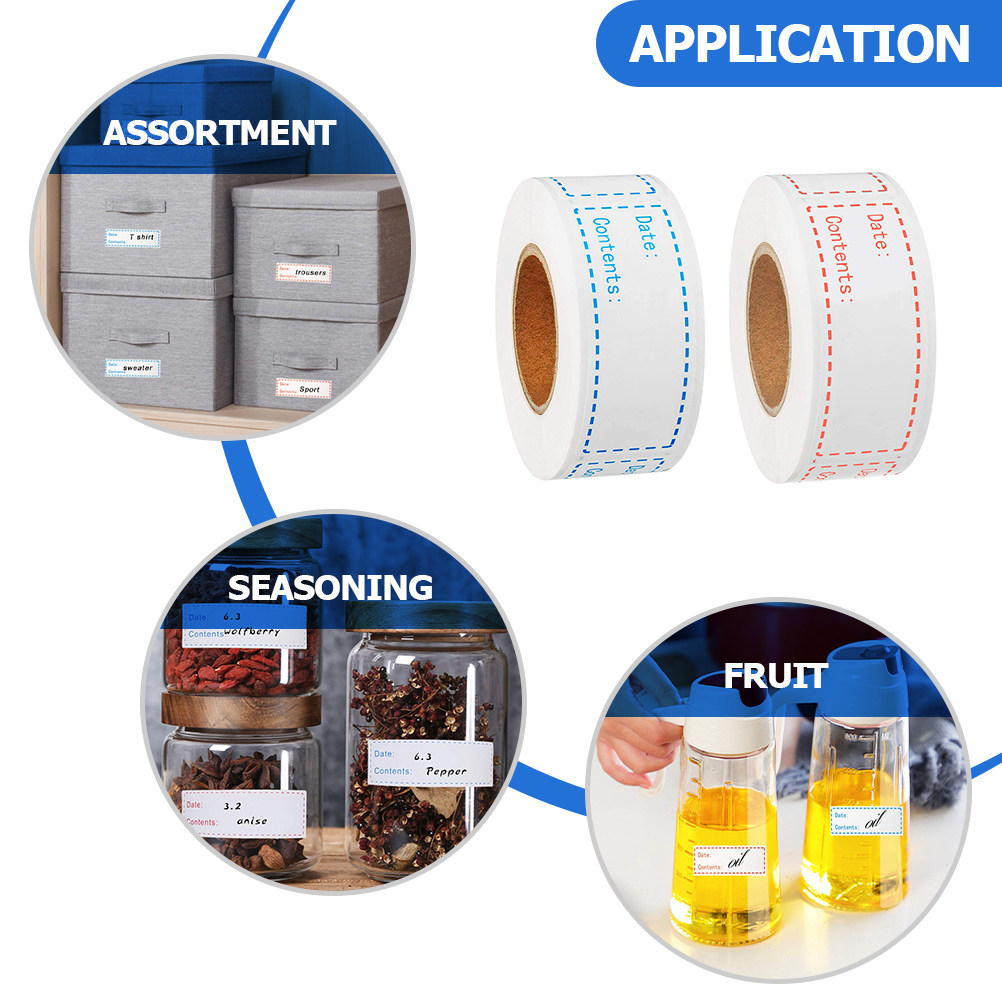 2 rollos de etiquetas rectangu - Food Storage Labels reseña y precio