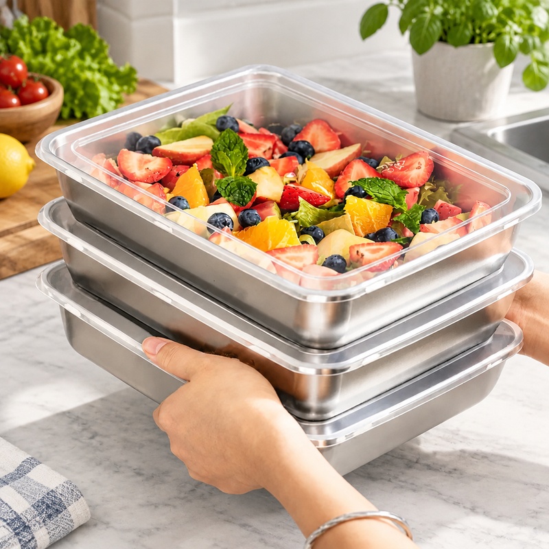 Juego de 3 recipientes de acer - Food Storage Meals reseña y precio