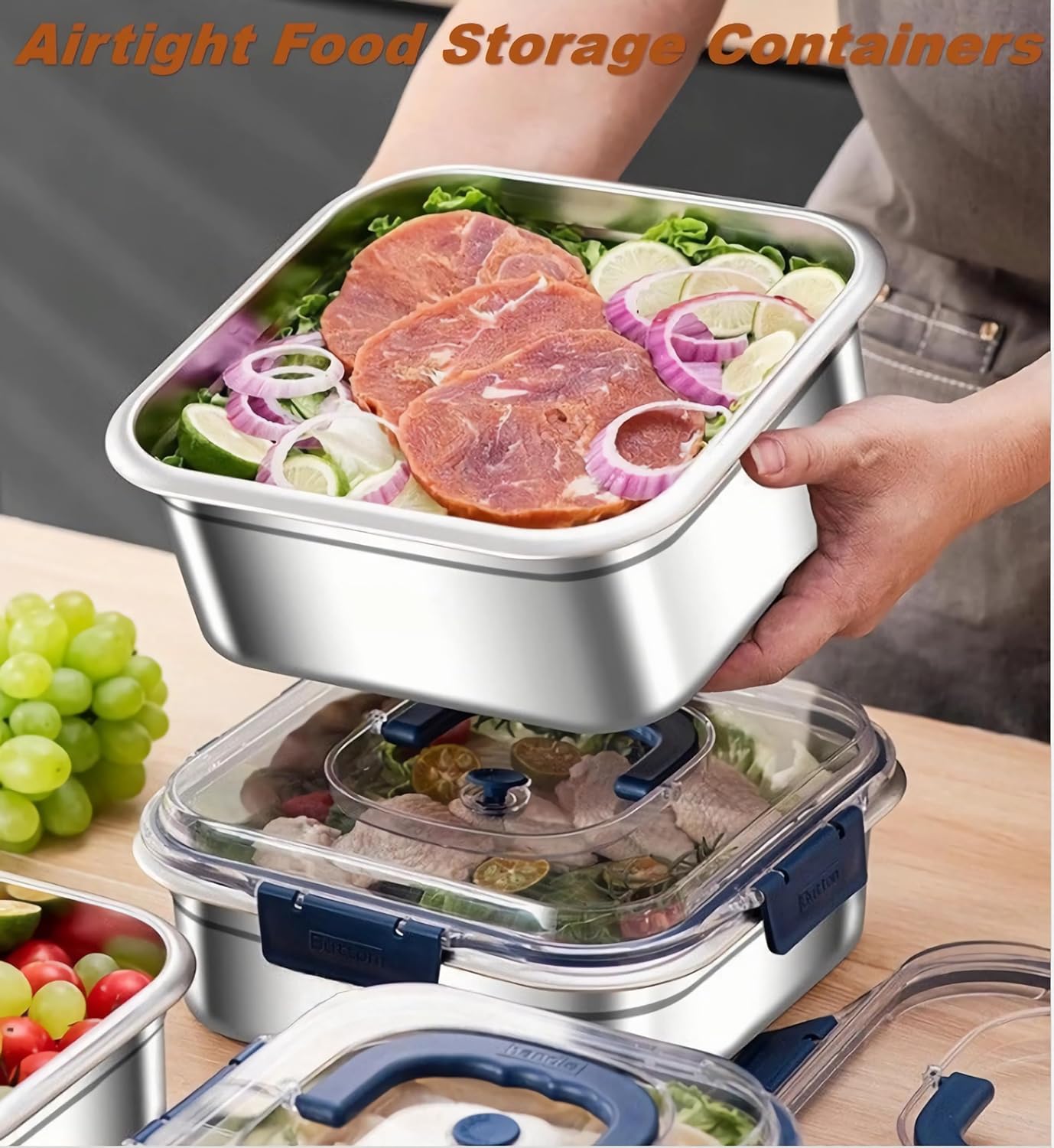 Recipiente Hermético de Acero  - Food Storage Oven Safe reseña y precio