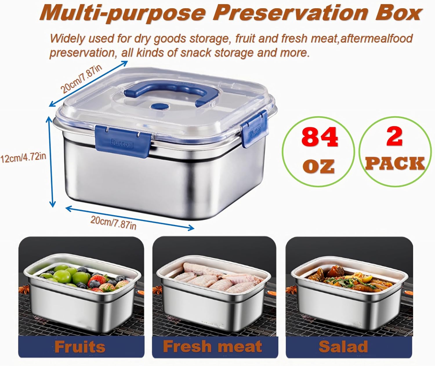 Recipiente Hermético de Acero  - Food Storage Oven Safe reseña y precio